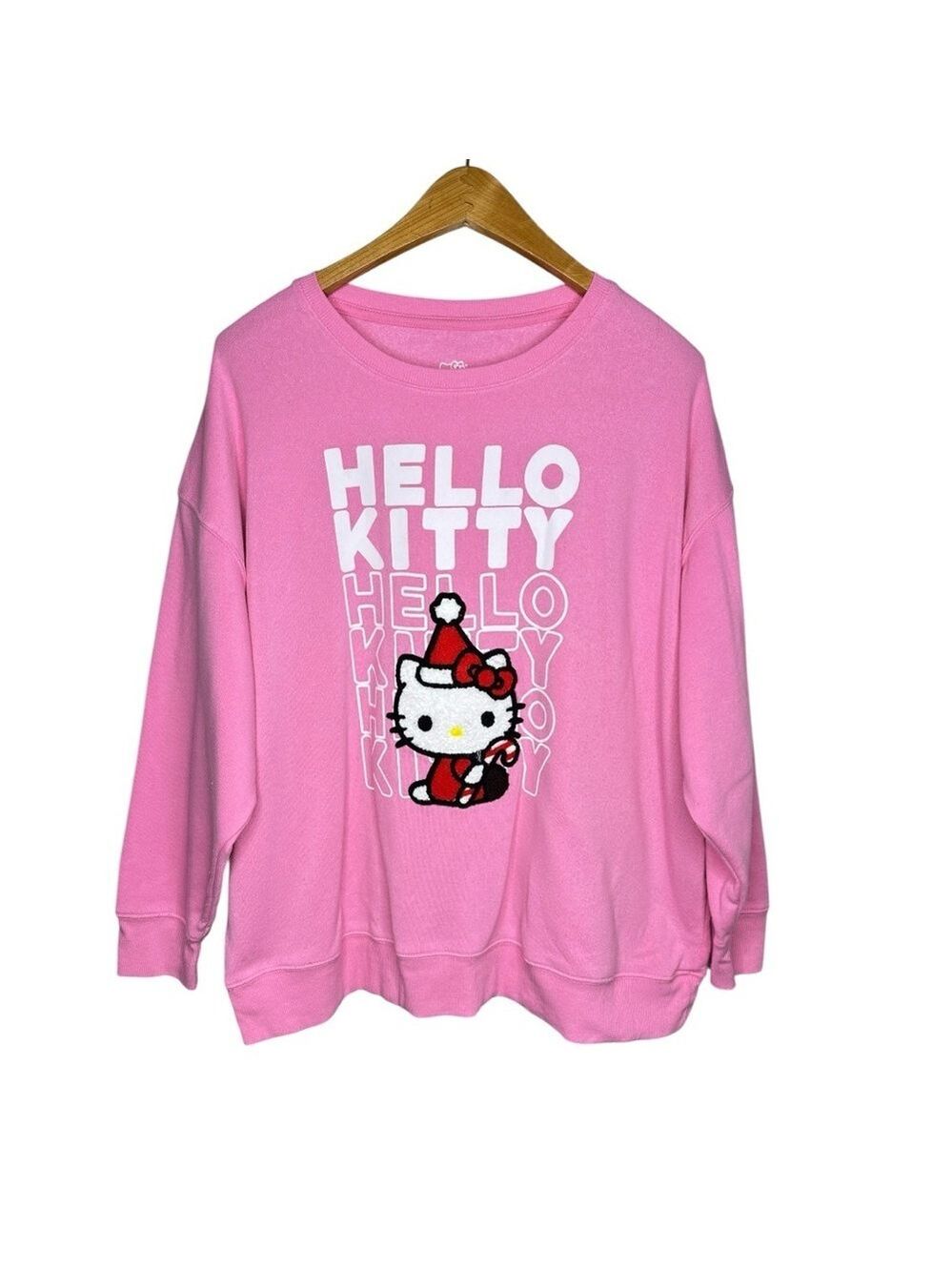 Hello Kitty Pink Holiday Sweatshirt Women’s XL Sanrio Hybrid‎ Apparel 2024